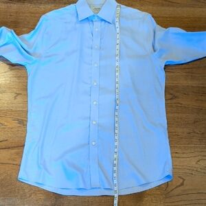 Charles Tyrwhitt Non Iron Slim Fit 16.5 36 Blue Dress Shirt